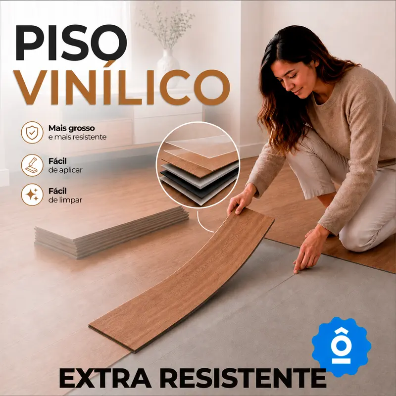 Aplicação fácil do piso adesivo